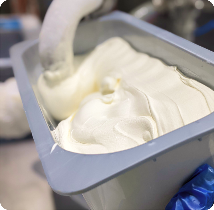 picture of gelato being bulk produced